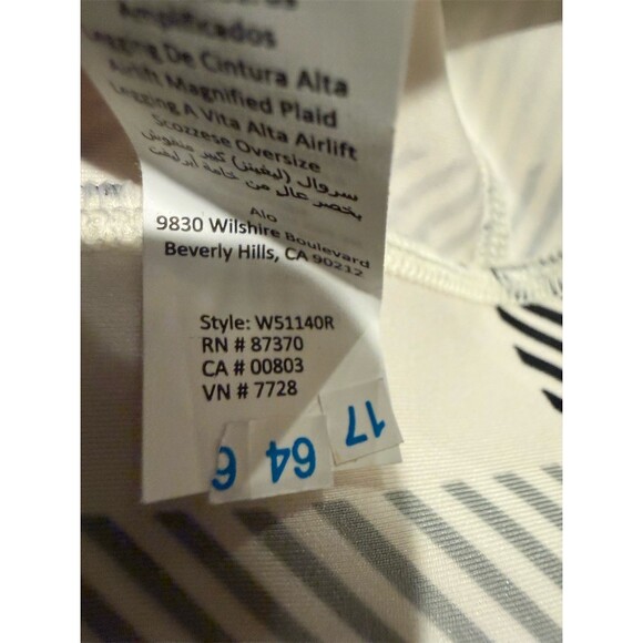 Alo Yoga Airlift Plaid 2pc Set Womens L High-Waisted Leggings + Bra - Picture 6 of 7